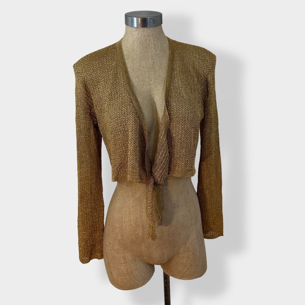 Cejon Accessories Bronze Metallic‎ Cropped Shrug
